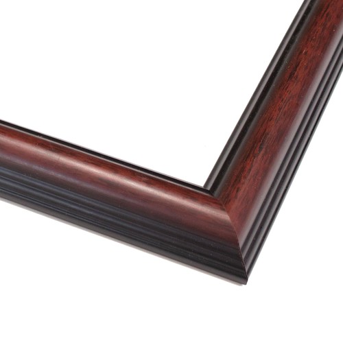 24x12 Frame Executive Brown Round Mahogany Finish Solid Wood Picture Frame | 1.2 - Picture 2 of 10