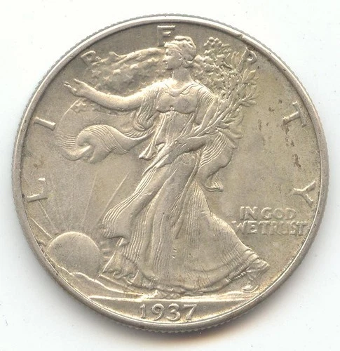 Photo of a 1937-P Walking Liberty Half Dollar from an eBay listing that sold on Jul 18, 2026