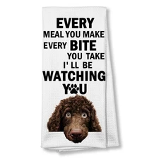 16x24 Inch Funny Poodle Dog Dish Hand Towels for Kitchen Bathroom Decorative