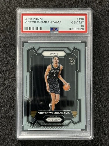 2023-24 Panini Prizm Victor Wembanyama #136 Base Rookie RC PSA 10 GEM MT &07093