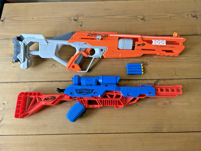 Nerf Accustrike Series Alphahawk & Alpha Strike Soft Dart Gun Blaster Bundle