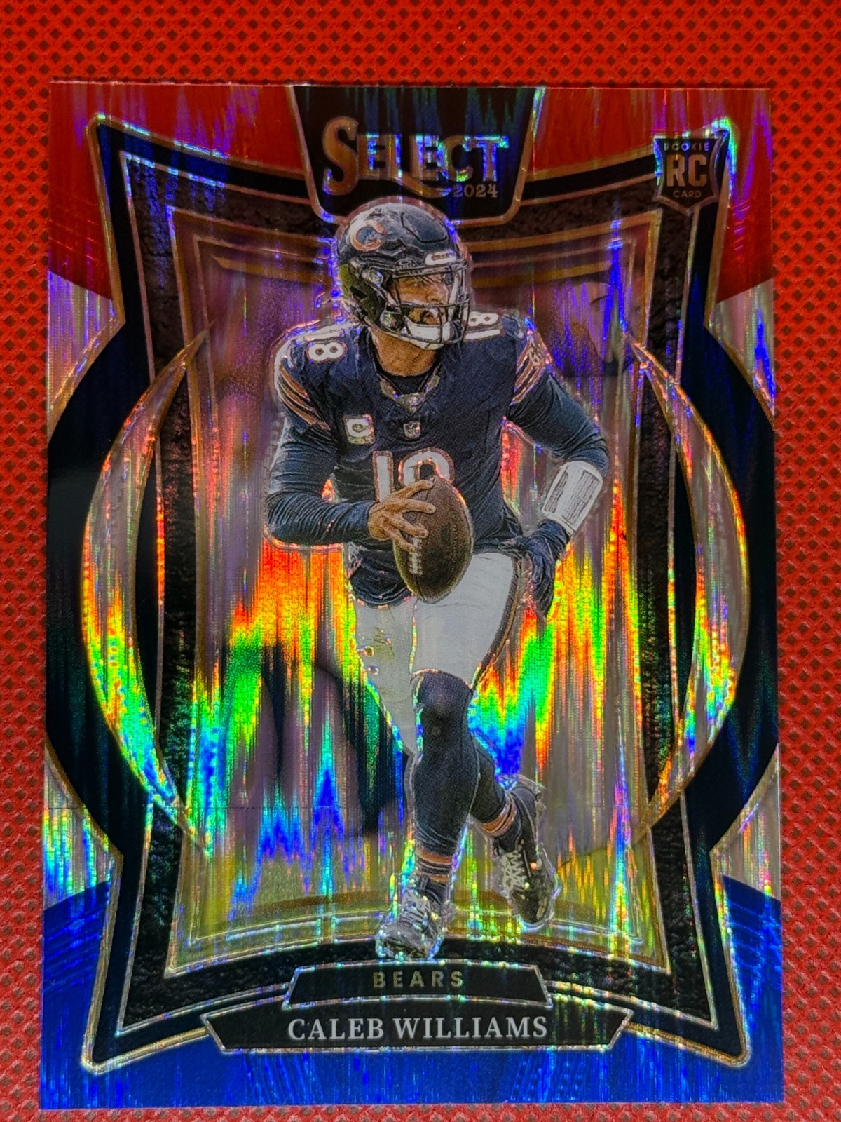2024 Panini Select - Concourse Caleb Williams #25 Red & Blue Shock Prizm (RC)
