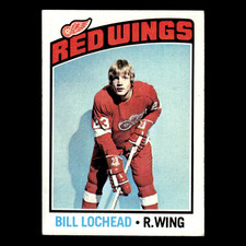 Bill Lochead #122 1976 Topps Detroit Red Wings Hockey Card NHL EX