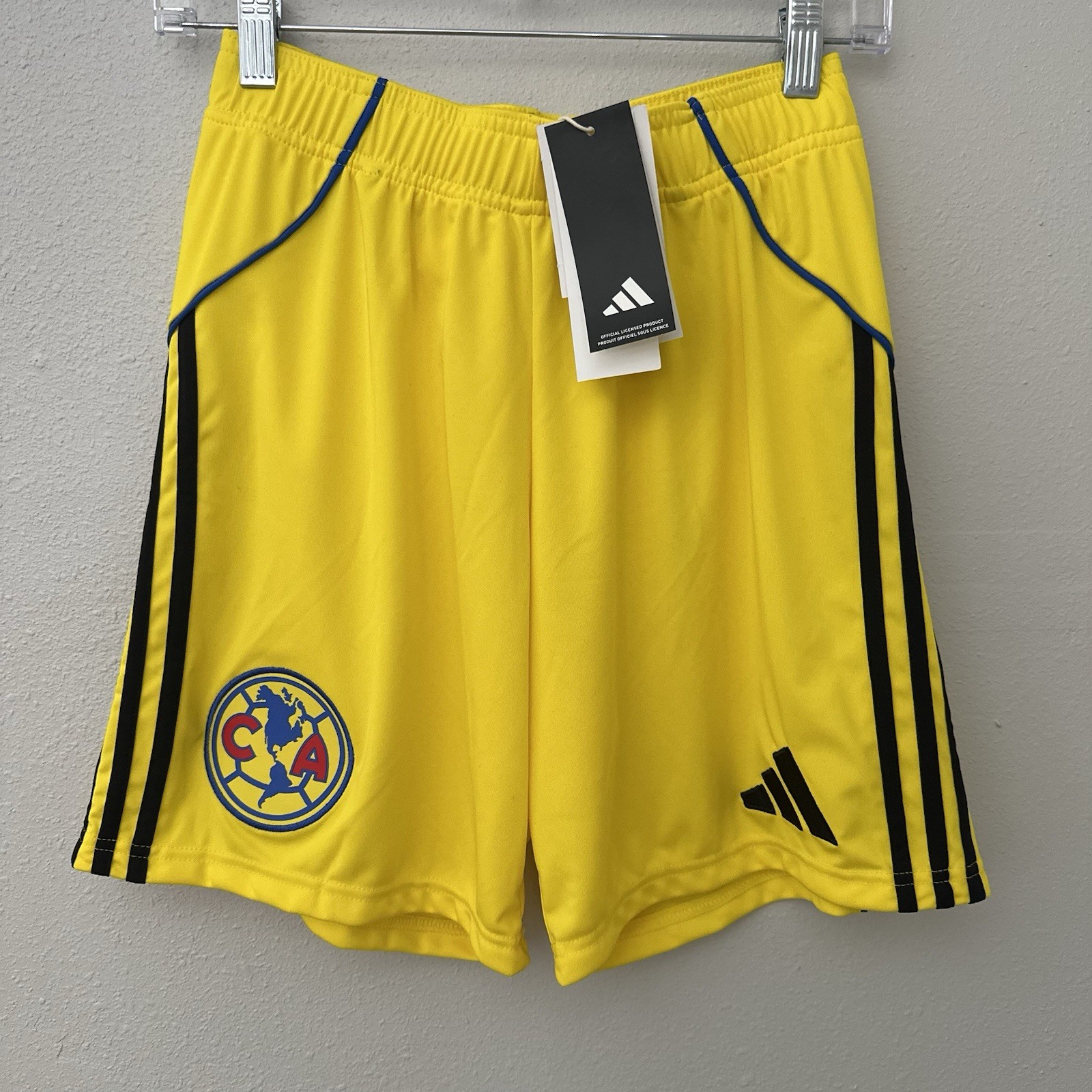 Club America Adidas 2025/26 Home Shorts Men's S NWT JN8611 Soccer Yellow