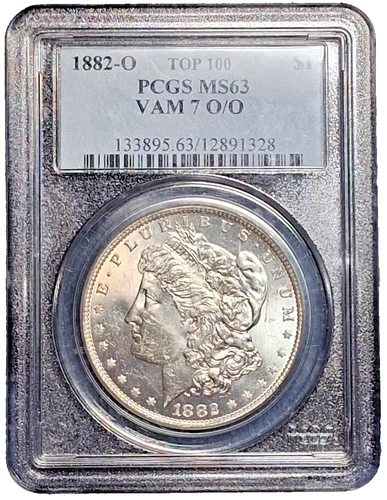 1882-O Morgan Silver Dollar - VAM 7 O/O TOP 100 - PCGS MS63