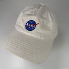 NASA Baseball Cap Hat USA Premium Head Wear White Adjustable One Size Cotton