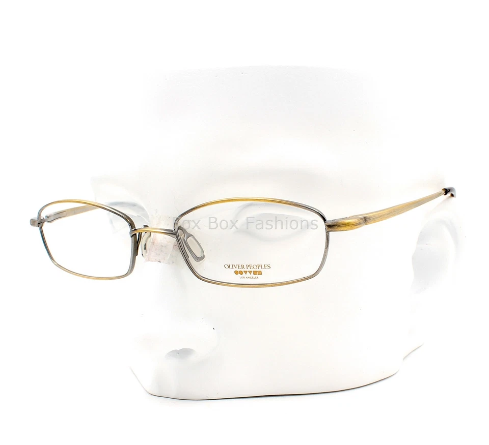 Oliver Peoples 670 Titanium Eyeglasses Glasses Satin Antique Gold 49mm Petite - Image 2 of 4