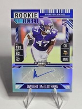 2024 Contenders Optic DWIGHT MCGLOTHERN Rookie Ticket Blue Auto /75 Vikings RC