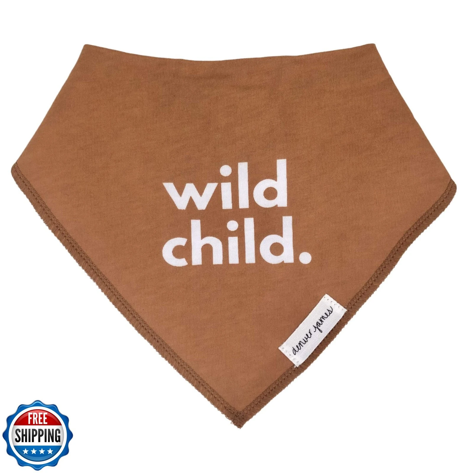 Denver James Bandana Feeding Drool Baby Bib I Soft Organic Cotton I Fleece Ba
