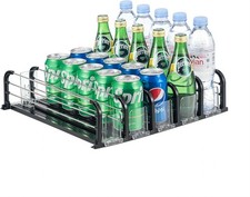 Drink Organizer for Fridge, Soda Can Organizer for Fridge, Self-Pushing Glide...