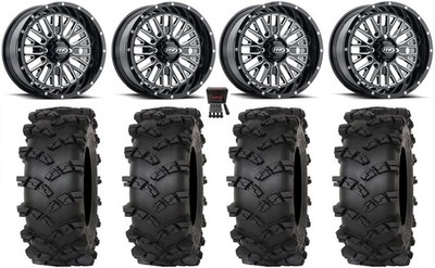 ITP Momentum 15'' Wheels Milled 33'' Outlaw M/T Tires Yamaha YXZ1000R