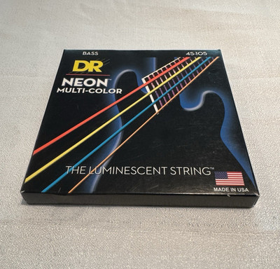 DR Neon Bass Guitar Strings 4-String Set 45-65-85-105 K3 Coated Roundwound
