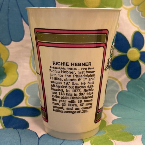 Richie Hebner Philadelphia Phillies 1978 7-11 Slurpee Cup - Picture 3 of 6