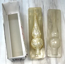 VTG Linens N Things LNT 16" Opalescent Handblown Glass TREE TOPPER H070645 EUC