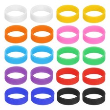 uxcell 20Pcs Silicone Rubber Bands, 20x7mm Bands Rings Multicolor