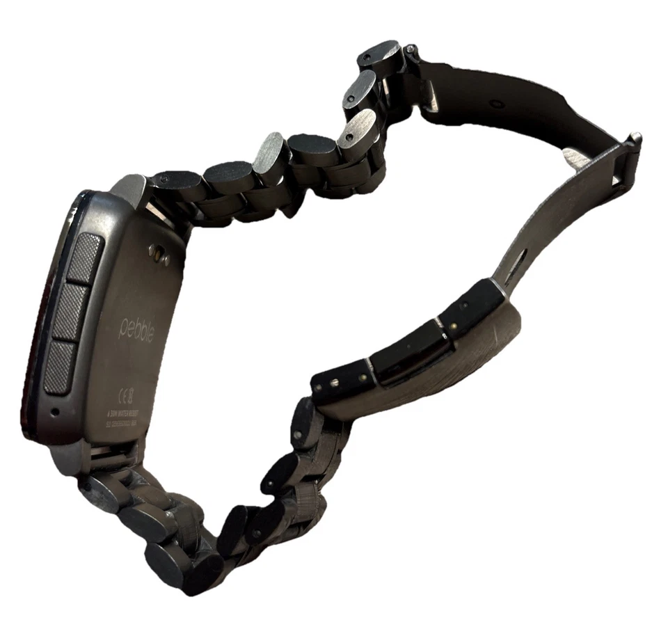 Pebble Time Stahl Smartwatch mit Metallband - Bild 2 von 4