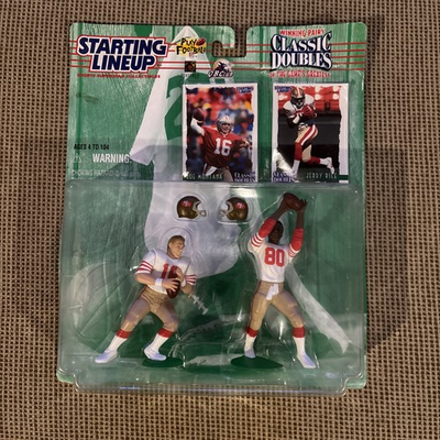 #ad 1997 NFL Legends Joe Montana amp; Jerry Rice Classic Doubles Starting Lineup NEW $15.00