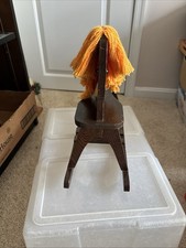 Vintage Wooden Rocking Horse Toy Handmade Solid Wood Great Condition