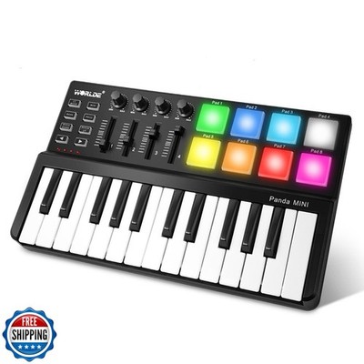 Vangoa MIDI Keyboard Controller 25 Keys, Worlde Panda MINI USB Midi Keyboard 