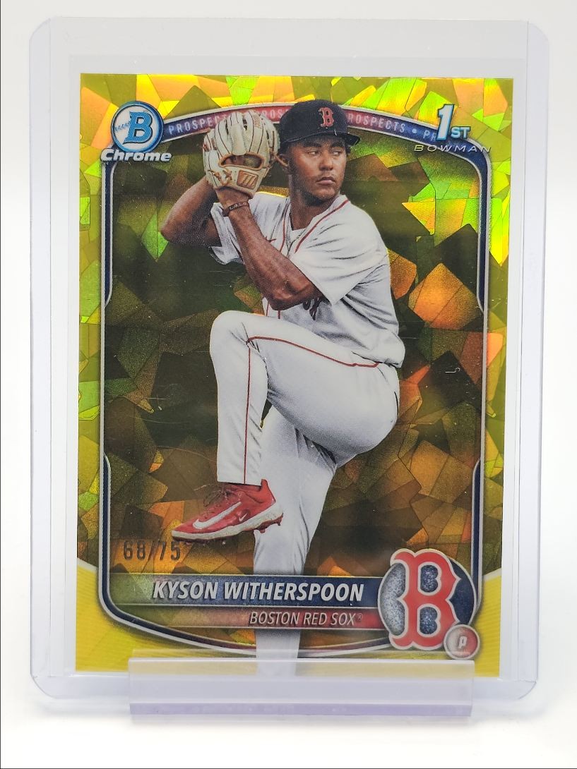 KYSON WITHERSPOON 2025 BOWMAN CHROME DRAFT 1ST SAPPHIRE YELLOW /75 Q4920