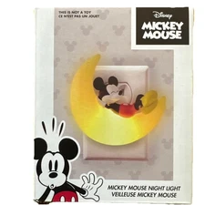 Disney MICKEY MOUSE NIGHT LIGHT NIGHTLITE Wall Plug In New