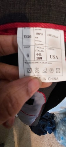 Traje Sacari 2 Piezas Hombre 44L 38X42 Gris Lana 3 Botones Doble Ventilación - Imagen 9 de 12