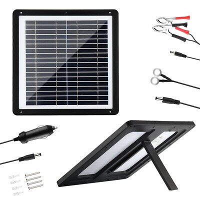 12V 15W Solarpanel Ladegerät für Autobatterie, tragbares Solarmodul Aufladen