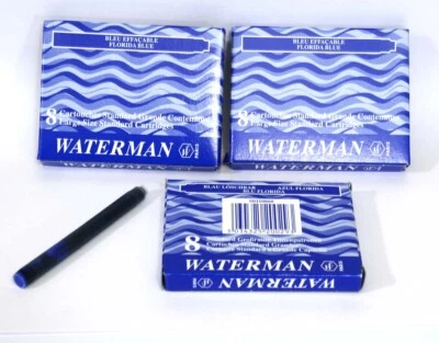 1 Plume Fountain Waterman 8 Cartouches Annee 80s