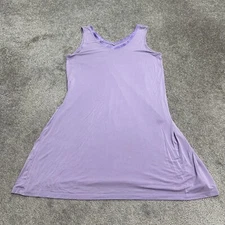 Tiktik Sleep Tank Dress Midi Womens Small Lavender V-Neck Nightgown Lightweight