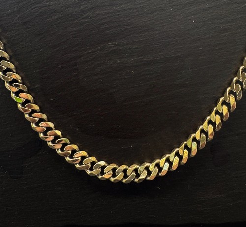 925 Sterling Silver Cuban Link Chain Necklace 7mm Wide, Solid Heavy Men’s Chain - Picture 5 of 7