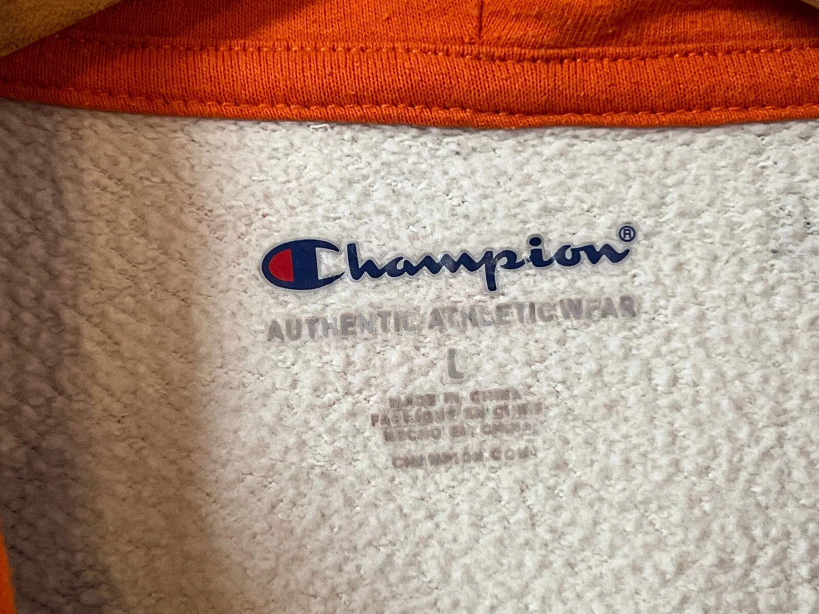 OFF WHITE Felpa con cappuccio Champion™ YOUTH taglia grande crema ""Champion"" tutto dapper ~ LEGGI