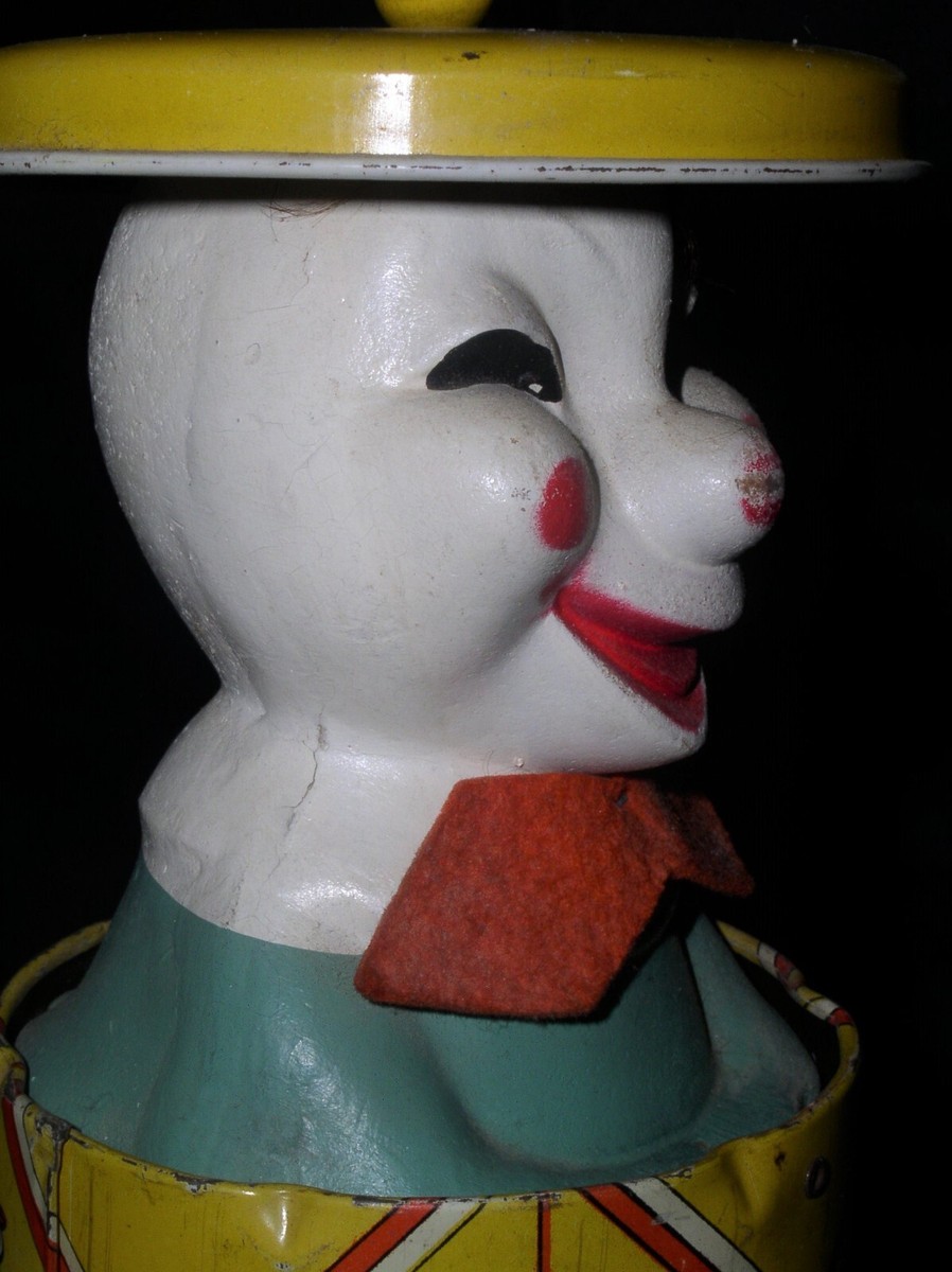 Vintage CLOWN In A Can~Jack-In-A-Box Toy~Educational Crafts Co. NY