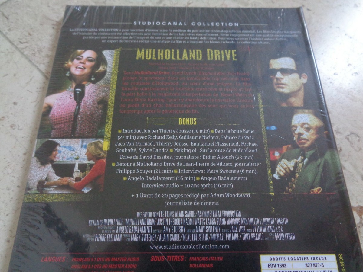 MULHOLLAND DRIVE David Lynch *rare* Blu-Ray Digibook Naomi Watts