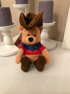Disney Store Winnie Pooh Puuh Cowboy Bean Bag Plüsch