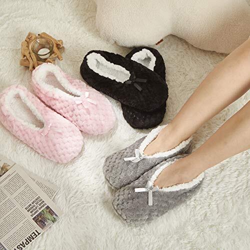 Weiche Pantoffelsocken warm gemütlich unscharf Schläfer rutschfeste Sohle gefüttert 6,5-7,5 rosa - Bild 7 von 7