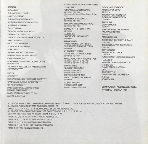 Captain Beefheart - A Carrot Is As Close As A Rabbit Gets To A Diamond (CD, C... - Picture 8 of 8