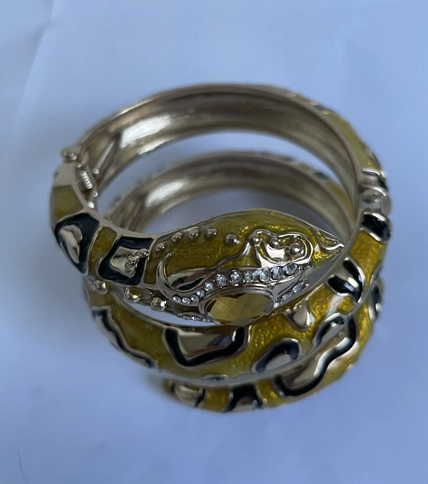 ANNA DELLO RUSSO H & M RARE CHIC AMARILLO ORO SERPIENTE ENVOLTURA PULSERA BRAZALETE BNIB NUEVO Foto 2 de 4