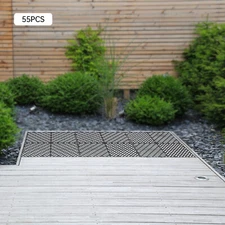 Colorful Interlocking Garage Floor Tiles 25/50 PCS Deck 12" Snow Water Drainage