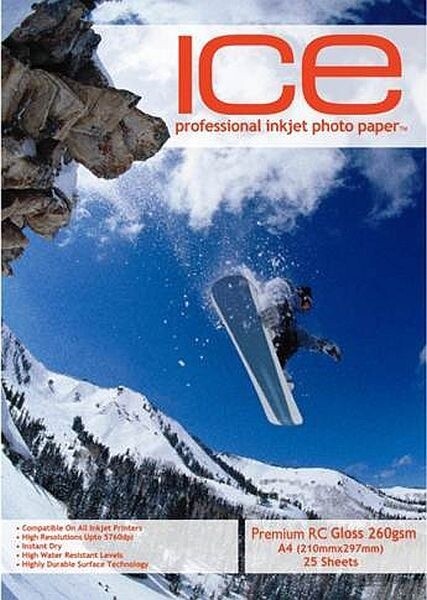 ICE Premium Archival Gloss Photo Paper, 260gsm 6 x 4 - 50 Sheets