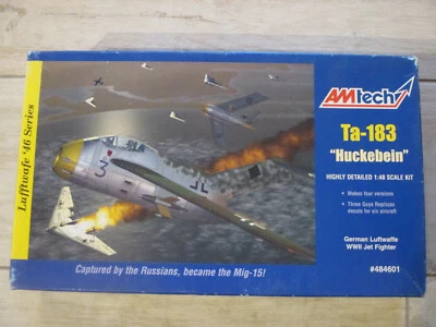 Amtech 1/48  Ta-183 " Huckebein " + moteur Aires resine - Photo 1/2