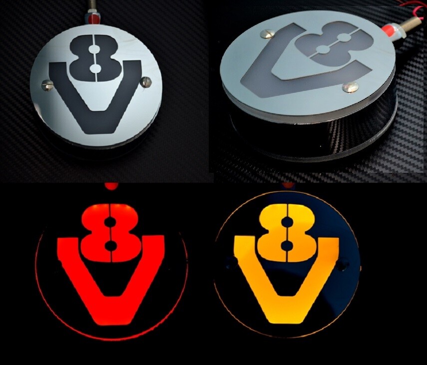 2X LED Pendiente Espejo Lateral Luces Ámbar Rojo V8 24V Accesorios para Trucks