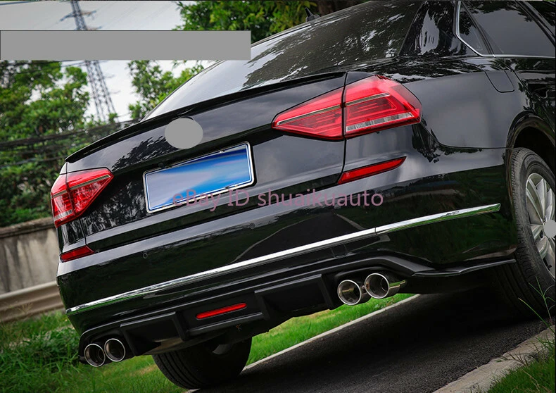 Матовый черный диффузор заднего бампера для VW Volkswagen Passat 2016-2017 подходит - Изображение 3 из 4