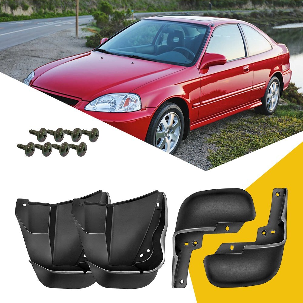 Mud Flaps Splash Guards Fender Front&Rear For 1996-2000 Civic Honda Coupe Sedan-image