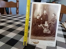 Antique Family Cabinet Card Photo Logau Fargo Lisbon North Dakota 6 1/2 x 4 1/4