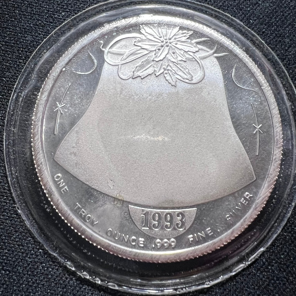 1993 Holiday Greetings 1 Ounce .999 Silver Bullion Round SEALED