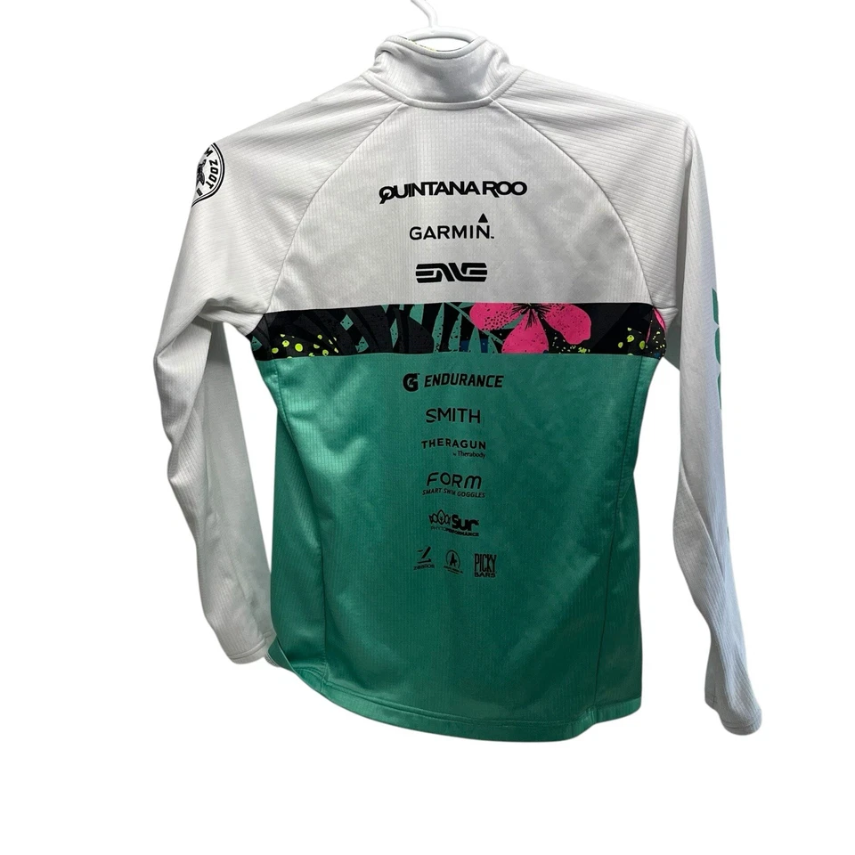 Team Zoot 1/4 Cremallera Mujer Grande Blanco Verde 2008 Ciclista Carrera Ohana Foto 3 de 4