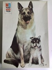 Vintage Puzzle Kitty Puppy Series German Shepherds USA Made 500 Pieces 1978