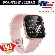 2-Pack Screen Protector TPU Full Coverage Clear Film For Fitbit Versa 2 Watch