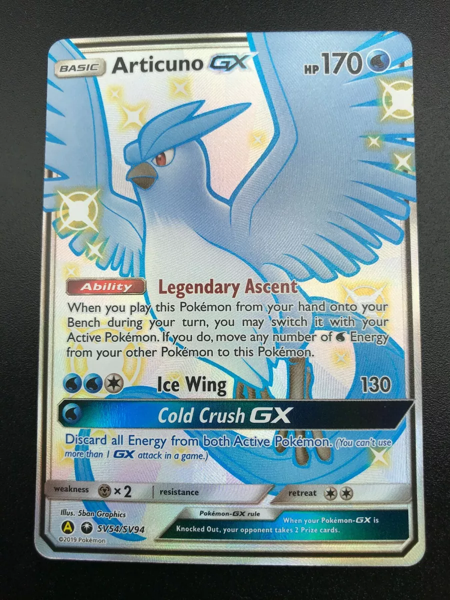 Pokemon - Sun & Moon - Hidden Fates - Articuno-GX (Shiny Full Art) -  SV54/SV94 