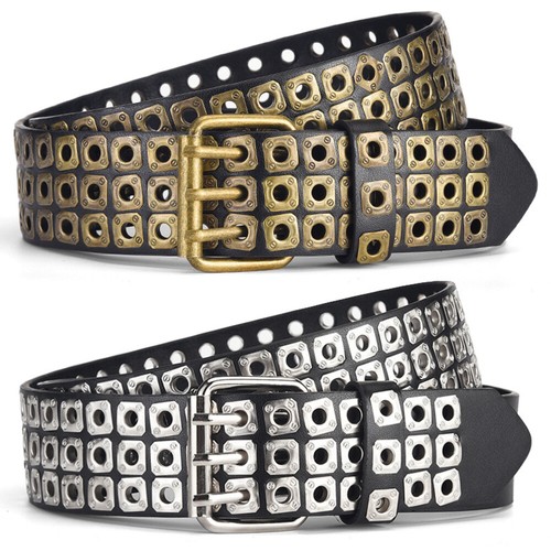 Pu Leather Belt Heavy Metal Studded Studded Belt Punk Rock Biker 1 - Picture 7 of 16